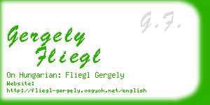 gergely fliegl business card